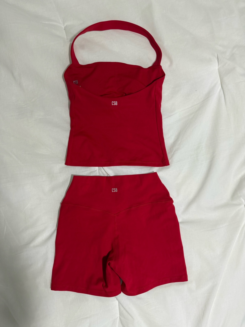 CSB Serenity halter top (S) and matching short (M) in the color chilli - Picture 2 of 6